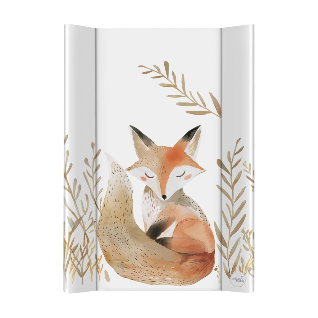 CEBA BABY Podložka prebaľovacia 2-hranná s pevnou doskou (50x70) Basic Red Fox